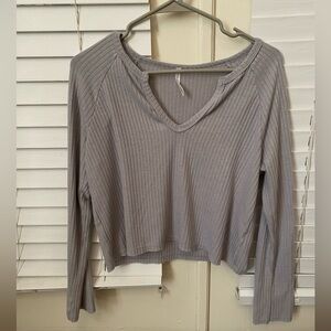 Lulus basics light purple Ribbed Long Sleeve Top
